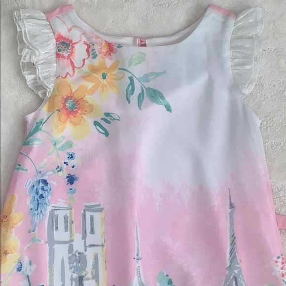 Little Angels Pink & White Paris Print Dress 6X by Us Angels - Picture 2 of 15
